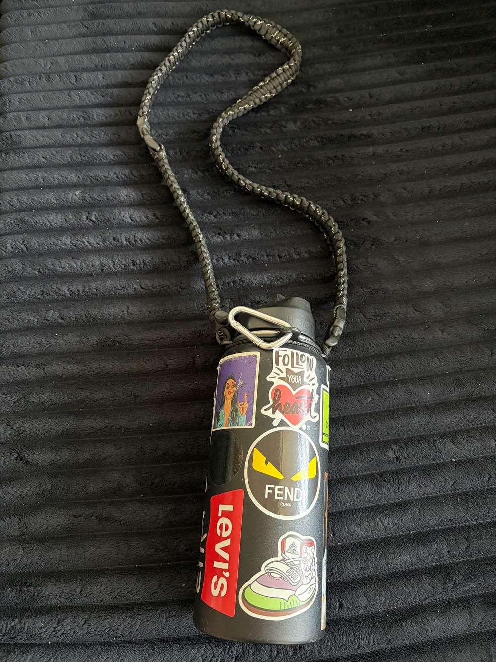Blaxk Hydrojug DIY stickers with crossbody strap